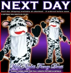 Wicked COW MASCOT COSTUME FULL BODY ANIMAL