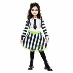 AMSCAN Girls Deluxe Miss Beetlejuice Costume