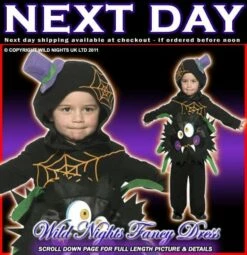 Smiffys Halloween Child Crazy Spider Toddler Costume