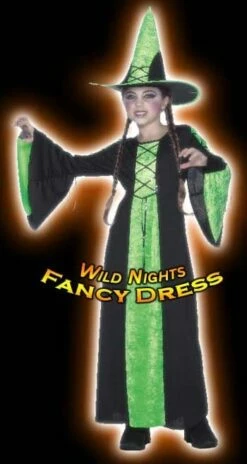 Smiffys Halloween Girls Bewitched Costume Green
