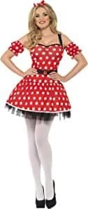 LADIES FEVER RED & WHITE MADAME MOUSE