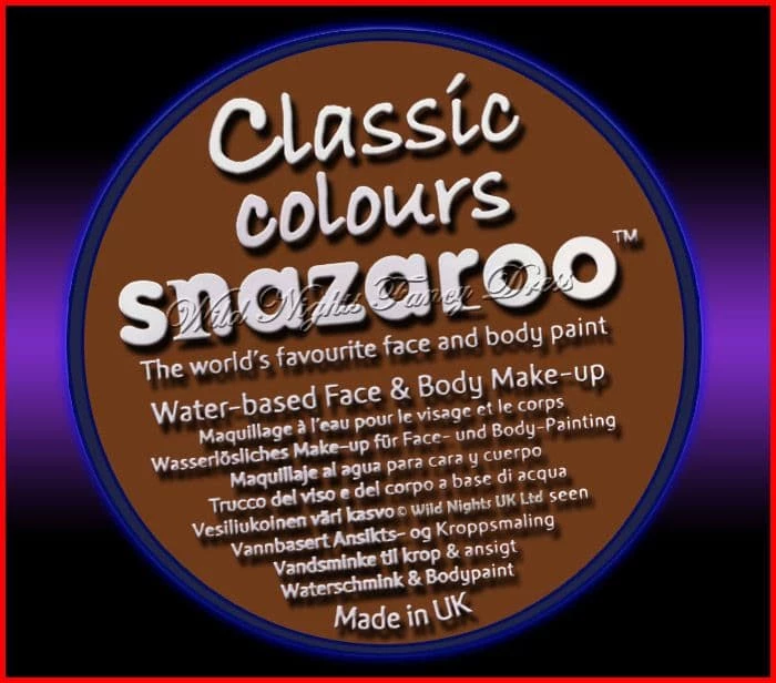 SNAZAROO 50 FACE PAINT 18ML POT LIGHT BROWN 1 SNAZAROO 50 FACE PAINT 18ML POT LIGHT BROWN