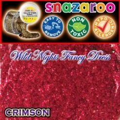 SNAZAROO FACE PAINT GLITTER GEL CRIMSON 12ML TUB