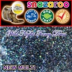 SNAZAROO FACE PAINT GLITTER GEL NEW MULTI 12ML TUB