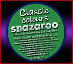 SNAZAROO PROFESSIONAL FACE PAINT 75ML POT BRIGHT GREEN