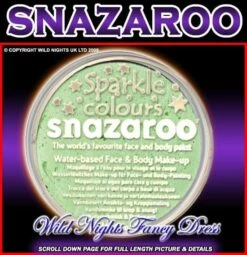 SNAZAROO PROFESSIONAL FACE PAINT SPARKLE PALE GREEN 18ML
