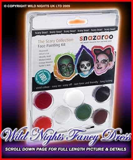 SNAZAROO SCARY CLAM PACK FACE PAINT THEME PACK 1 SNAZAROO SCARY CLAM PACK FACE PAINT THEME PACK